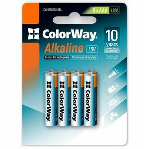 Colorway alkalická batéria AAA/ 1.5V/ 8ks v balení/ Blister vyobraziť