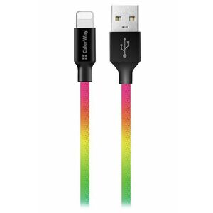 Colorway Dátový Kábel USB-Apple Lightning/ 2.4A/ 1m/ Multicolor vyobraziť