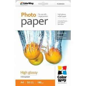 COLORWAY fotopapier / high glossy 180g / m2, A4 / 50 kusov vyobraziť