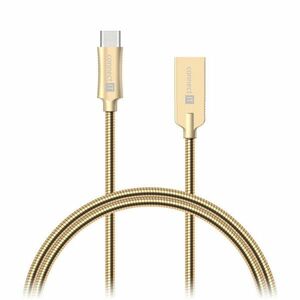 Connect Wire Steel Knight USB-C (Type C) - USB-A, kovový gold, 2, 1 A, 1 m vyobraziť