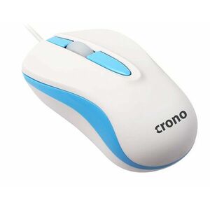 Crono CM642 - optická myš, USB, modrá + biela vyobraziť