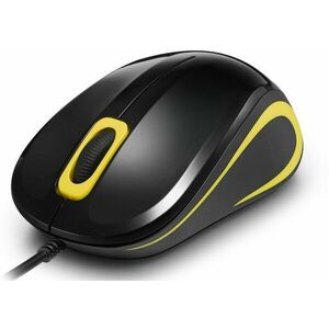 Crono CM643Y - optická myš, USB, čierna + žltá vyobraziť