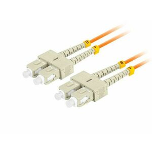 LANBERG optický patch cord MM SC/UPC-SC/UPC duplex 2m LSZH OM2 50/125 priemer 3mm, farba oranžová vyobraziť