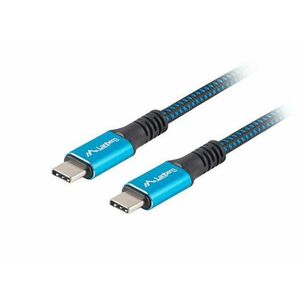 Lanberg USB-C M/M 4.0 kábel 0, 5m 100W 8K 30Hz modro-čierna vyobraziť
