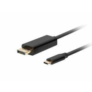 Lanberg USB-C(M)->DisplayPort(M) kábel 0, 5m 4K 60Hz čierna vyobraziť