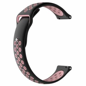 BStrap Silicone Sport remienok na Huawei Watch GT3 42mm, black/pink (SXI001C0208) vyobraziť