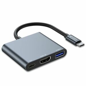 Tech-Protect V1 HUB adaptér USB / USB-C / HDMI, šedý vyobraziť