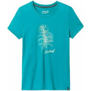 Smartwool Women’s Sage Plant Graphic Short Sleeve Tee Slim Fit Deep Lake M Outdoorové tričko vyobraziť