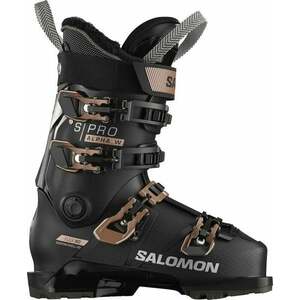 Salomon S/Pro Alpha 90 W Black/Pink Gold Metallic/Silver 23/23, 5 Zjazdové lyžiarky vyobraziť