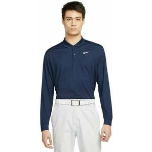 Nike Dri-Fit Victory Solid Mens Long Sleeve Polo College Navy/White XL Polo košeľa vyobraziť