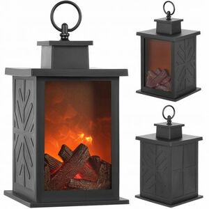 MG Lantern Fireplace LED lampáš, čierny vyobraziť