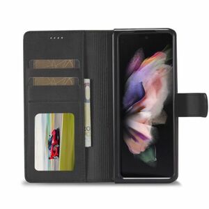 Tech-Protect Wallet knižkové kožené puzdro na Samsung Galaxy Z Fold 4, čierne vyobraziť