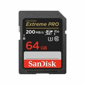 SanDisk Extreme PRO SDXC 64GB 200MB/s V30 UHS-I vyobraziť