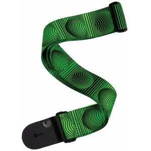 D'Addario Polyester Guitar Strap Optical Art Green Orbs vyobraziť