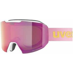 UVEX Evidnt Attract White Mat Mirror Rose/Contrastview Green Lasergold Lite Lyžiarske okuliare vyobraziť
