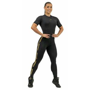 Nebbia Workout Jumpsuit INTENSE Focus Black/Gold XS Fitness tričko vyobraziť