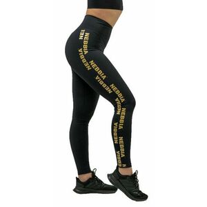 Nebbia Classic High Waist Leggings INTENSE Iconic Black/Gold XS Fitness nohavice vyobraziť