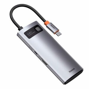 Baseus Metal Gleam HUB adaptér USB-C - 3x USB, šedý (WKWG020013) vyobraziť