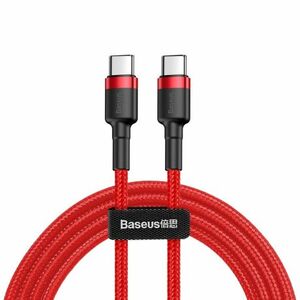 Baseus Cafule kábel USB-C / USB-C 60W QC 3.0 2m, červený (CATKLF-H09) vyobraziť