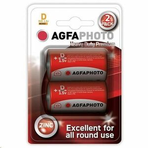 AgfaPhoto zinková batéria R20/D, blister 2ks vyobraziť