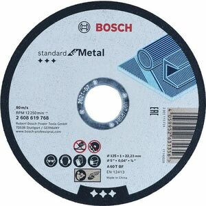 BOSCH rovný rezací kotúč Standard for Metal, A 60 T BF, 125 mm, 22, 23 mm, 1 mm vyobraziť