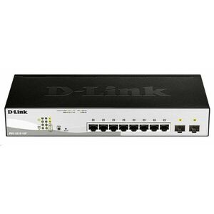 D-Link DGS-1210-10P 10-port Gigabit Smart+ PoE Switch, 8x GbE PoE+, 2x SFP, PoE 65W, fanless vyobraziť