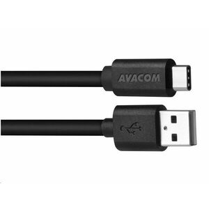 Dátový a nabíjací kábel USB - USB Type-C, 100cm, čierna vyobraziť