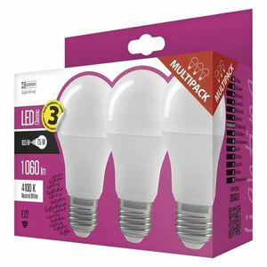 Emos LED žiarovka Classic A60, 10, 5 W/75 W E27, NW neutrálna biela, 1060 lm, Classic, F, 3 PACK vyobraziť