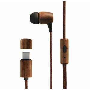 Energy Sistem Earphones Eco Walnut Wood (USB-C, In-ear, Sustainable wood, Hemp cable, Mic, Control Talk) vyobraziť