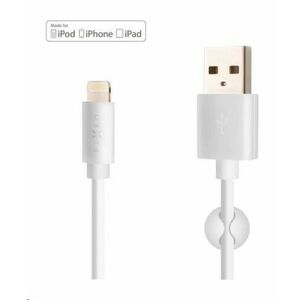 FIXED dátový a nabíjací kábel, USB-A -> Lightning (MFI), 20 W, dĺžka 1 m, biela vyobraziť