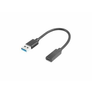 LANBERG kábel USB-C (F) 3.1 na USB-A (M) 15cm, čierny vyobraziť