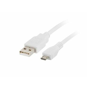 LANBERG Micro USB (M) na USB-A (M) 2.0 kábel 1, 8 m, biely vyobraziť