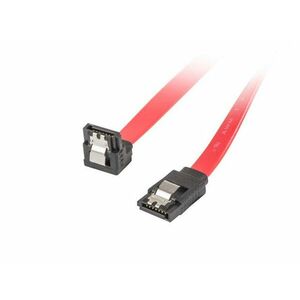 LANBERG SATA III dátový kábel (6GB/S) F/F 50cm uhlový/rovný, kovová západka, červený vyobraziť