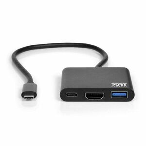 PORT HUB USB-C, HDMI 1X 4K + USB-A + USB-C, čierna vyobraziť