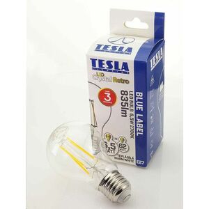 Teslá - LED žiarovka CRYSTAL RETRO BULB E27, 6, 5W, 230V, 835lm, 25 000h, 2700K teplá biela, 360 °, číra vyobraziť