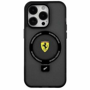 Ferrari Ring Stand MagSafe Zadní Kryt pro iPhone 15 Black vyobraziť