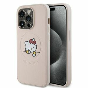 Hello Kitty PU Kitty Asleep Logo MagSafe Zadní Kryt pro iPhone 15 Pro Pink vyobraziť