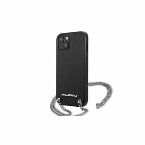 Puzdro Karl Lagerfeld iPhone 13 KLHCP13MPMK black hard case Chain Logo vyobraziť
