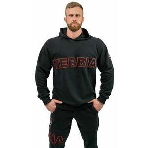Nebbia Long Pullover Hoodie Legacy Black XL Fitness mikina vyobraziť