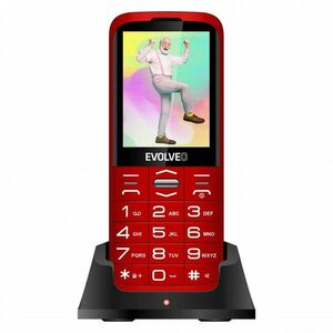 EVOLVEO EasyPhone XO, mobilný telefón pre seniorov s nabíjacím stojanom, červená vyobraziť