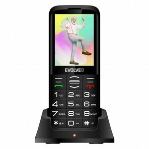 EVOLVEO EasyPhone XO, mobilný telefón pre seniorov s nabíjacím stojanom, čierna vyobraziť
