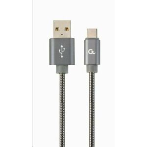 GEMBIRD Kábel USB 2.0 AM na Type-C kábel (AM/CM), 2m, metalická špirála, sivý, blister, PREMIUM QUALITY vyobraziť