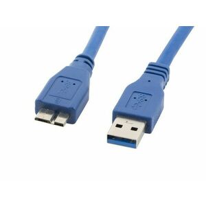 LANBERG Micro USB (M) na USB-A (M) 3.0 kábel 0, 5m, modrý vyobraziť