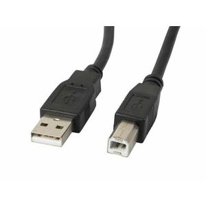 LANBERG USB-A(M) na USB-B(M) 2.0, kábel 0, 5m, čierny vyobraziť