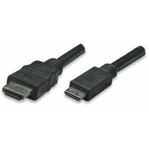 MANHATTAN kábel High Speed HDMI 3D, Mini HDMI Male to Male, tienený, čierny, 1, 8m vyobraziť