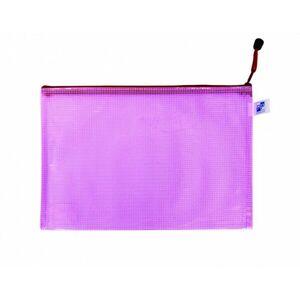 Obálka listová kabelka A4 na zips sieťovaná ružová vyobraziť