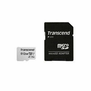 Transcend 512GB microSDXC 300S UHS-I U3 V30 A1 (Class 10) pamäťová karta (s adaptérom), 95MB/s R, 40MB/s W vyobraziť