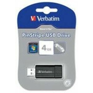 VERBATIM USB Flash Disk Store 'n' Go PinStripe USB 4GB, čierny vyobraziť