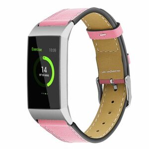 BStrap Leather Italy (Large) remienok na Fitbit Charge 3 / 4, pink (SFI006C09) vyobraziť