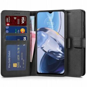 Tech-Protect Wallet knižkové puzdro na Motorola Moto E22 / E22i, čierne vyobraziť